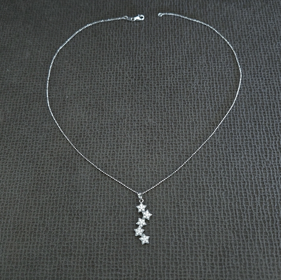 bleu💙 sage Cascading Stars⭐️ Pendant Necklace ☆BONUS PENDANT WITH PURCHASE☆ - Picture 11 of 15